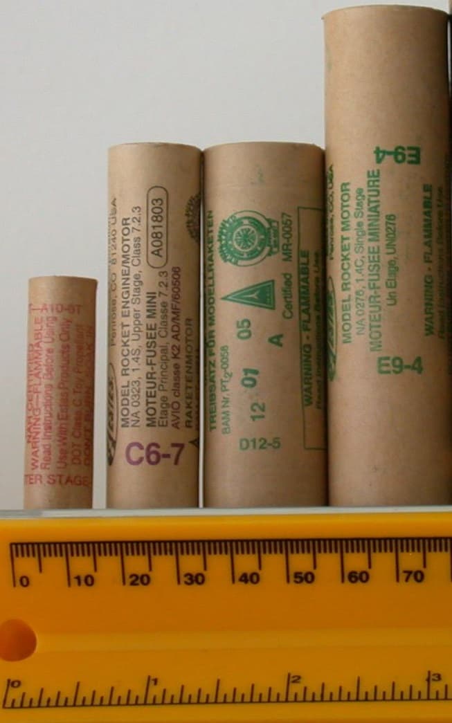 Estes model rocket engines in original packaging