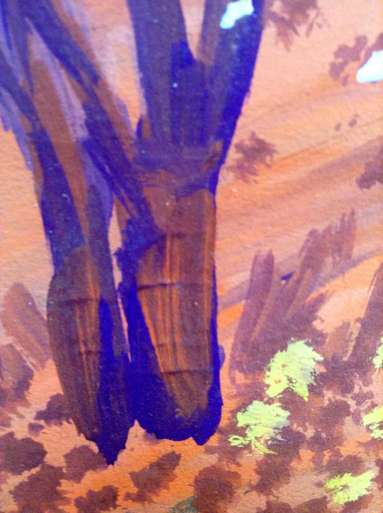 Child finger painting