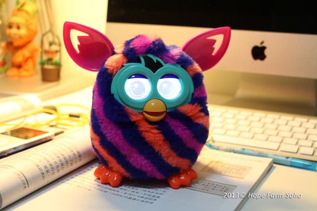 Furby Boom electronic toy with illuminated eyes