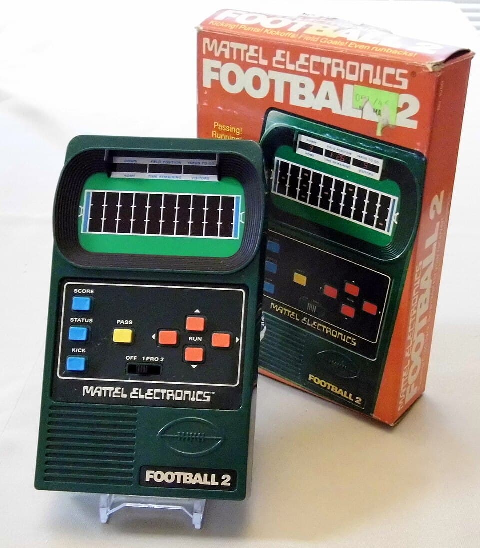 Mattel Handheld Football vintage toy view