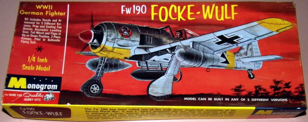 Vintage Monogram Focke-Wulf model airplane kit