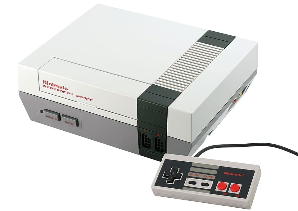 Nintendo Entertainment System vintage console view