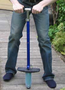 Classic spring-loaded pogo stick