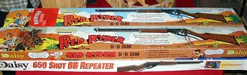 Red Ryder BB gun in vintage retail box