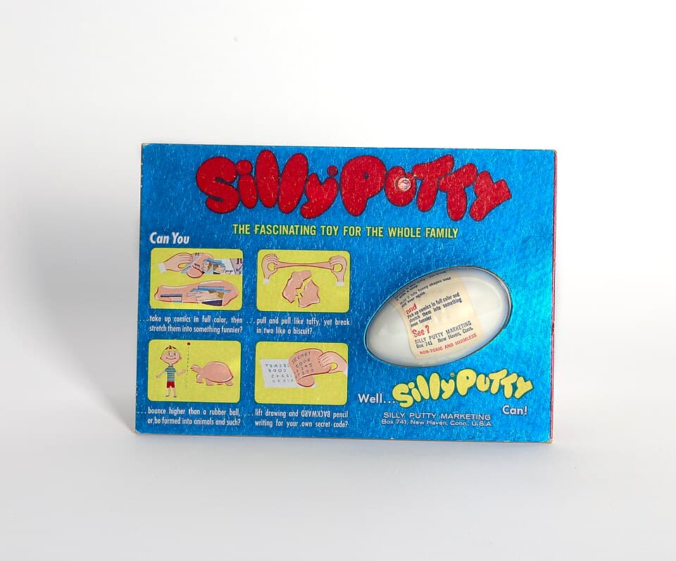 Vintage Silly Putty egg package
