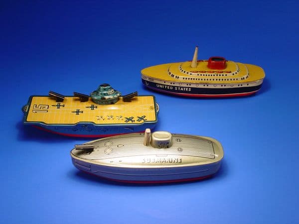 Tin Toy Submarine vintage toy view