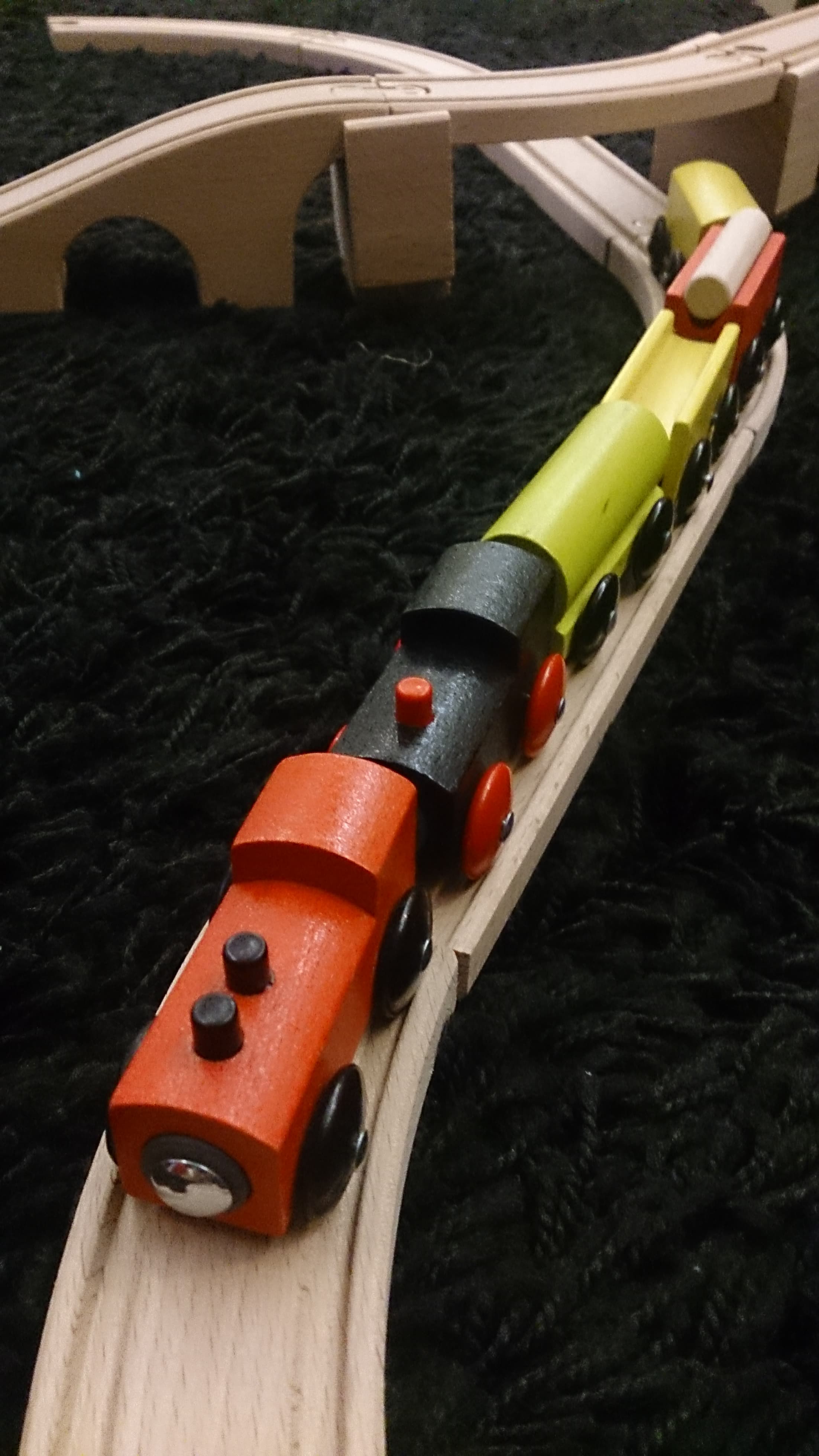 Wooden Toy Train Set vintage toy view