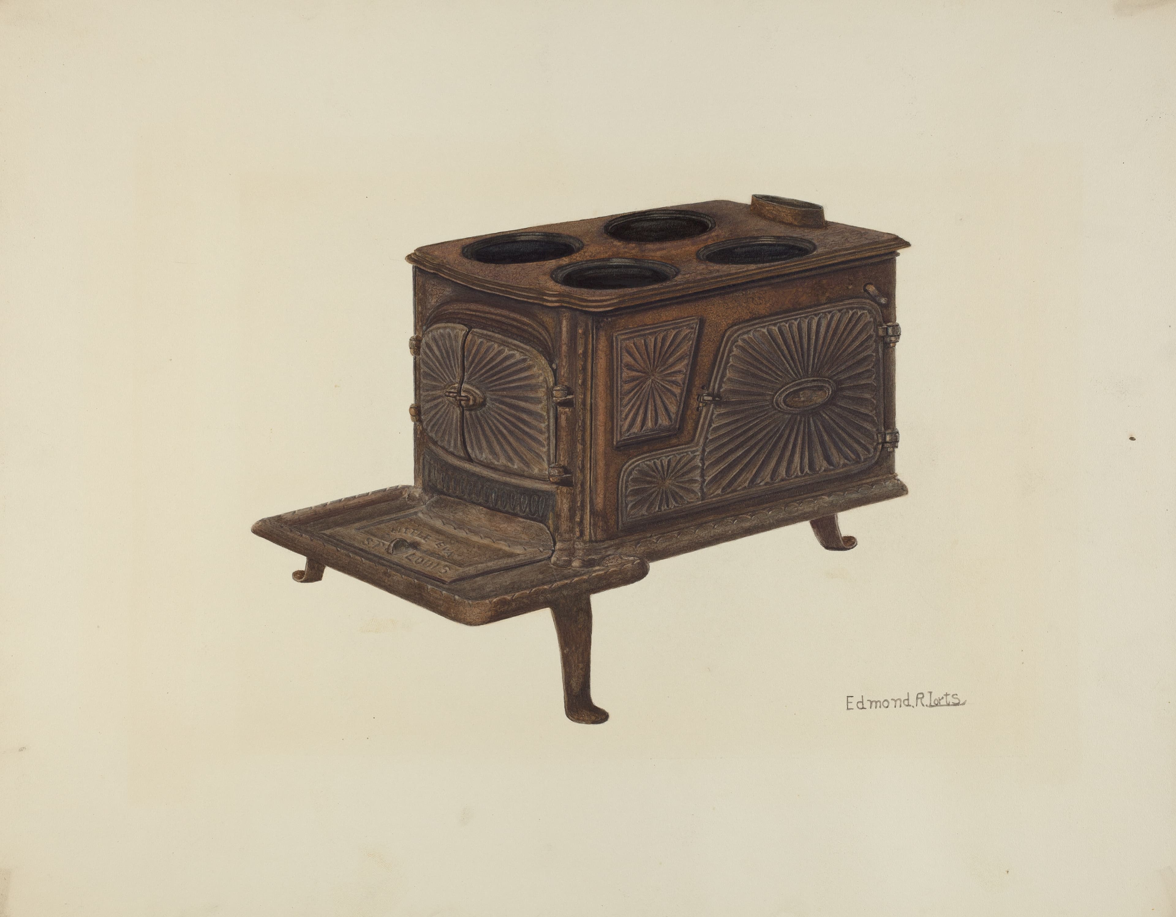 Cast Iron Toy Stove vintage toy view