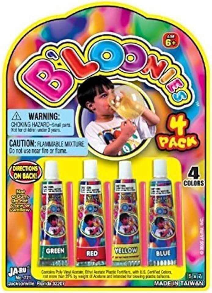 B'loonies plastic balloon tubes in original retro packaging