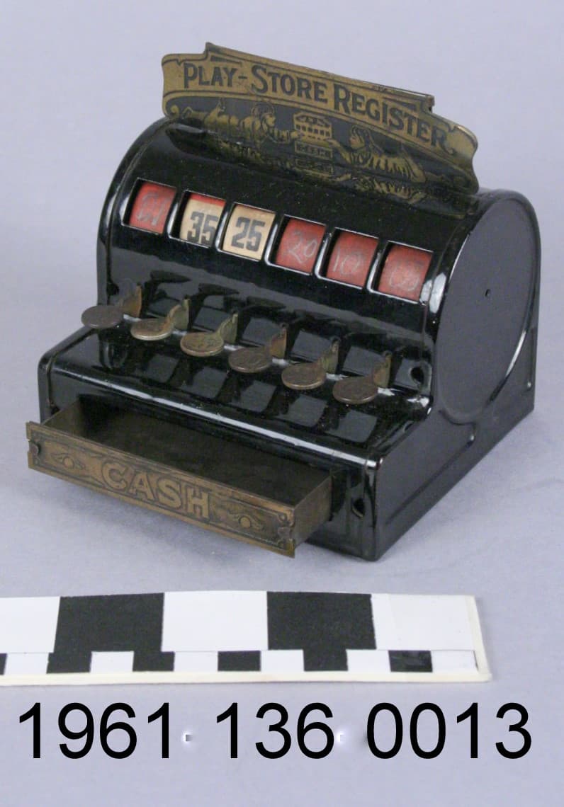 Toy Cash Register vintage toy view